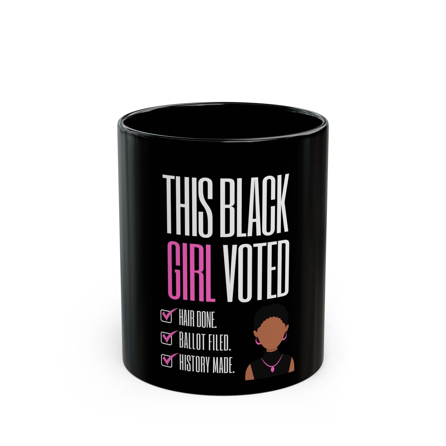 This Black Girl Voted Mug (Short Hair)