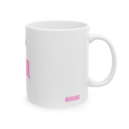 This is a Black Girl Mug (White)