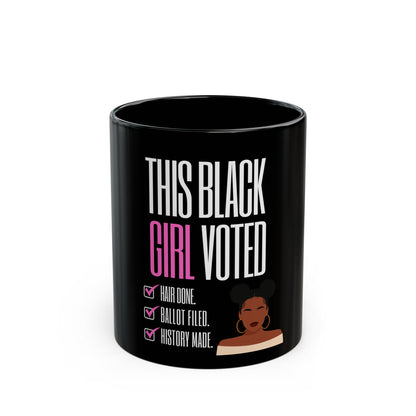This Black Girl Voted Empowering Mug (Afro Puffs)