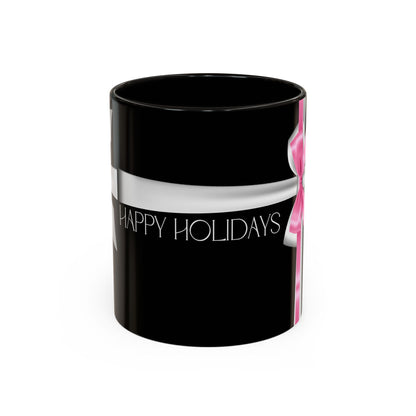Happy Holidays Bow Mug (Black)