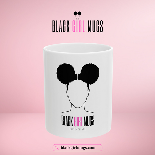 Signature Black Girl Mug (White)