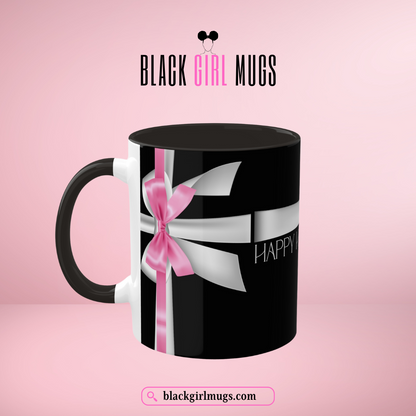 Happy Holidays Bow Mug (Black)