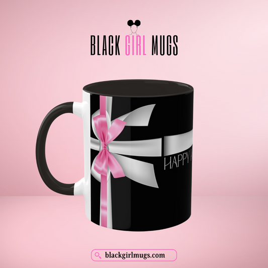 Happy Holidays Bow Mug (Black)