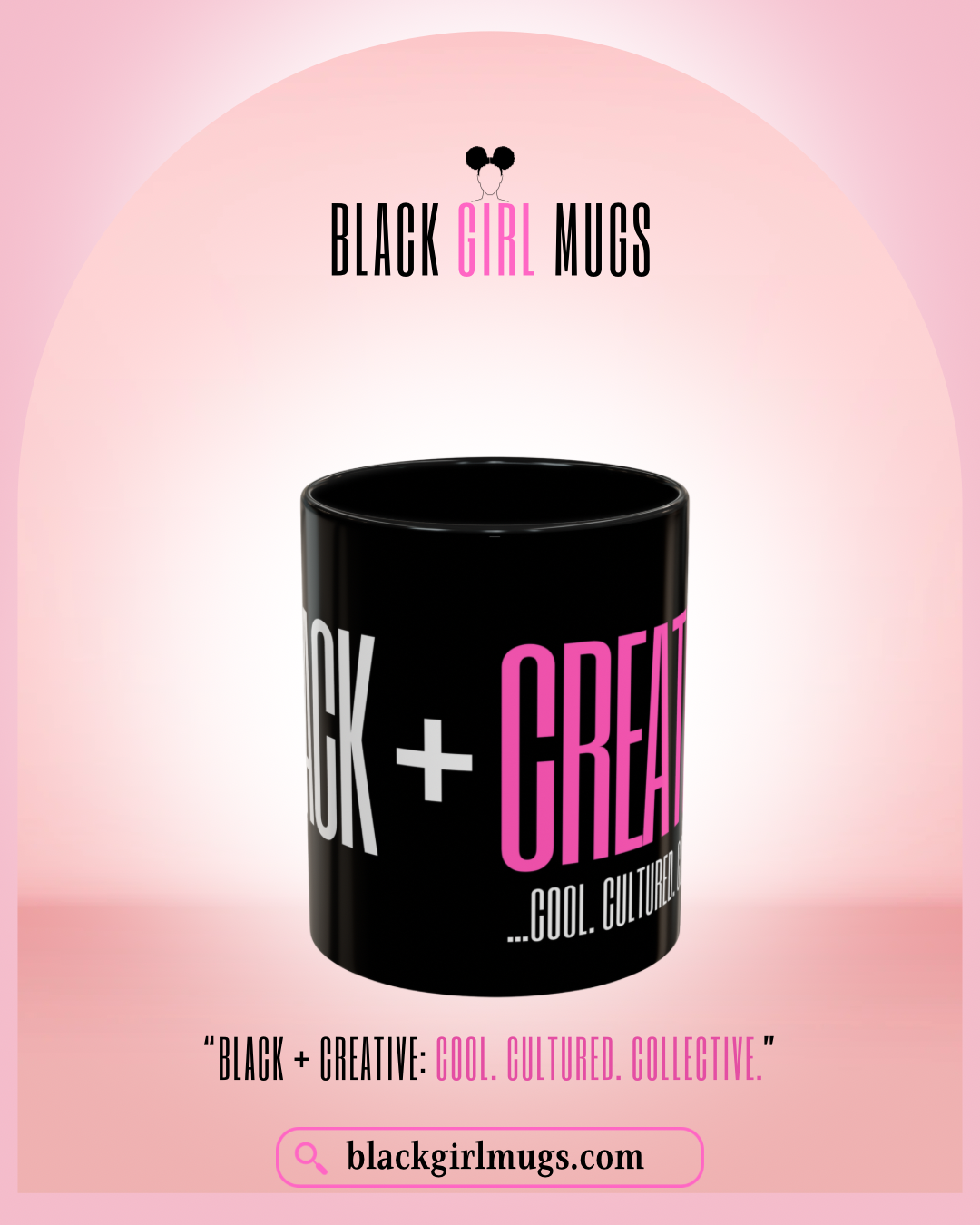 Black and Creative Cool Cultured Collective Mug