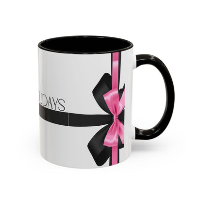 Happy Holidays Bow Mug (White)