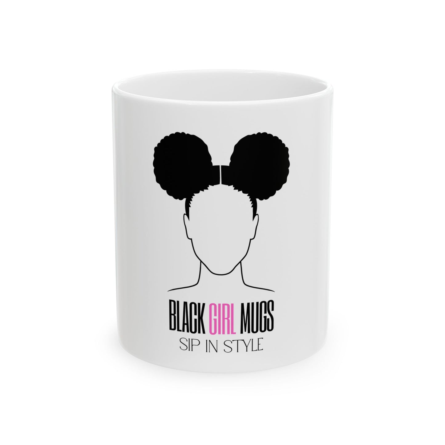 Signature Black Girl Mug (White)