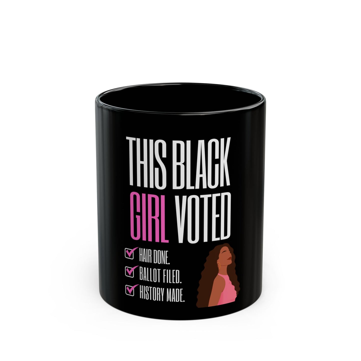 This Black Girl Voted Empowering Mug (Wavy Hair)